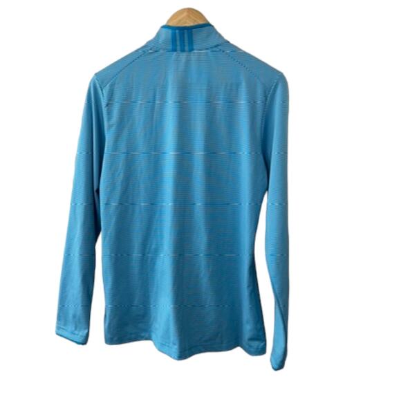 Adidas GOLF Climalite Blue & White Stripe Full Zip Jacket Women's Large Pockets - Picture 5 of 7